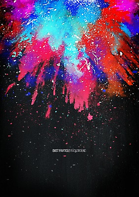 PSD 배경화면 백그라운드 일러스트 사람없음 컬러풀 연기 폭발 가루 먼지 파우더 더스트파티클 국내일러스트 컬러 파일형식