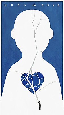 PSD 일러스트 상상 사람모양 상상일러스트 사람없음 치료 고통 슬픔 하트 마음 깨짐 국내일러스트 모양 감정 컨셉 의학 파일형식