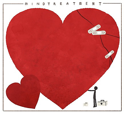 PSD 일러스트 상상 사람모양 상상일러스트 사람없음 치료 고통 슬픔 하트 마음 반창고 상처 의료상자 국내일러스트 모양 감정 의학 의료용품 구급상자 파일형식