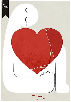 PSD 일러스트 상상 사람모양 상상일러스트 사람없음 치료 손상 고통 슬픔 하트 마음 눈물 국내일러스트 모양 감정 컨셉 의학 파일형식