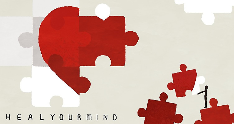 PSD 일러스트 상상 사람모양 상상일러스트 사람없음 치료 하트 마음 퍼즐 퍼즐조각 국내일러스트 모양 조각 의학 파일형식