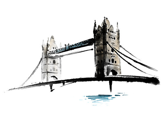 PSD 일러스트 캘리그라피 사람없음 관광지 랜드마크 런던브릿지 가교 국내일러스트 건축물 여행 다리_건축물 런던 파일형식