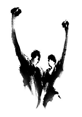 PSD 스포츠 일러스트 캘리그라피 운동선수 사람 두명 손들기 권투 권투선수 국내일러스트 모션 격투기 파일형식