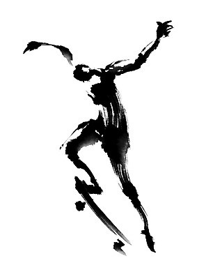 전신 PSD 스포츠 일러스트 캘리그라피 운동선수 한명 사람 스케이트보드 보더 국내일러스트 1 보드_스포츠 파일형식