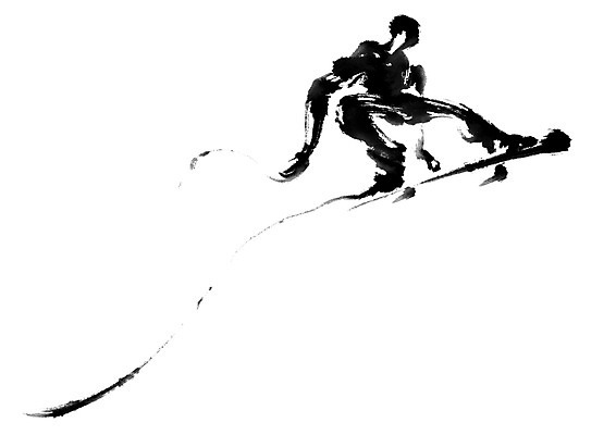 전신 PSD 스포츠 일러스트 캘리그라피 운동선수 한명 사람 스케이트보드 보더 국내일러스트 1 보드_스포츠 파일형식