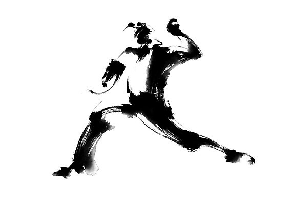 PSD 스포츠 일러스트 캘리그라피 운동선수 한명 사람 야구 야구선수 던지기 포수 국내일러스트 1 모션 구기 파일형식