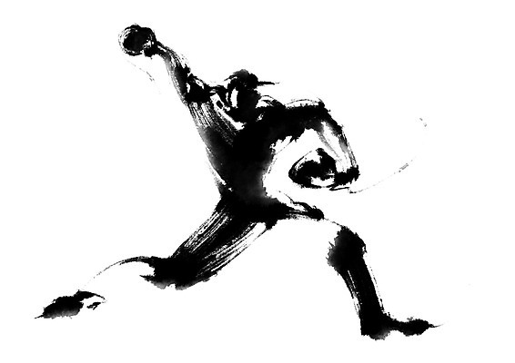 PSD 스포츠 일러스트 캘리그라피 운동선수 한명 사람 야구 야구선수 던지기 투수 국내일러스트 1 모션 구기 파일형식