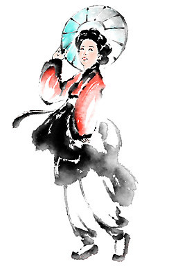 전신 PSD 한국전통 여자 일러스트 캘리그라피 한명 서기 성인 한국인 잡기 전통의상 한복 기생 기생갓 국내일러스트 직업 1 전통 모션 한국 사람 동양인 갓_모자 파일형식