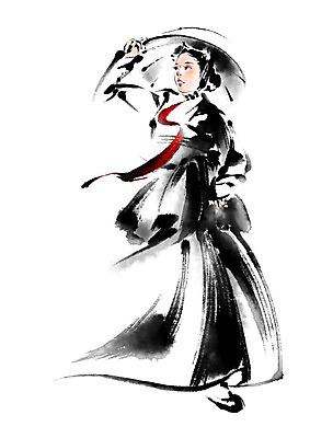 전신 PSD 한국전통 여자 일러스트 캘리그라피 한명 서기 성인 한국인 잡기 전통의상 한복 기생 기생갓 국내일러스트 직업 1 전통 모션 한국 사람 동양인 갓_모자 파일형식