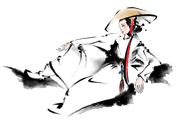 전신 PSD 한국전통 여자 일러스트 캘리그라피 한명 앉기 성인 한국인 전통의상 한복 노리개 기생 기생갓 국내일러스트 직업 1 전통 모션 전통소품 한국 사람 동양인 갓_모자 파일형식