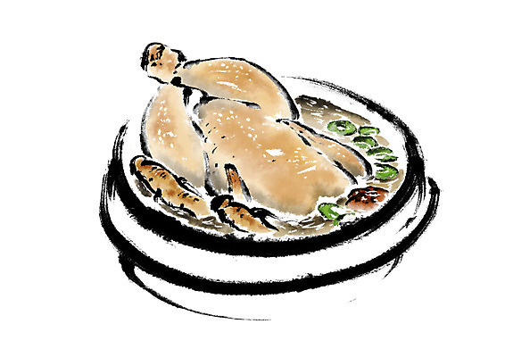 PSD 한식 음식 일러스트 캘리그라피 여름음식 사람없음 뚝배기 보양식 삼계탕 제철음식 국내일러스트 몸보신 제철 파일형식 여름_계절