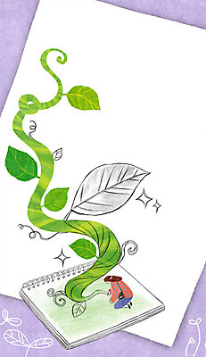 PSD 여자 일러스트 나뭇잎 한명 성인 새싹 희망 그리기 덩굴 스케치북 프레임일러스트 국내일러스트 식물 1 감정 잎 모션 학용품 프레임 사람 파일형식