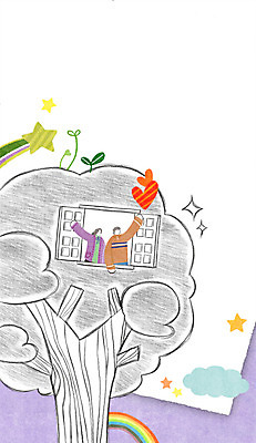 PSD 나무 구름 여자 남자 별 무지개 일러스트 창문 사각프레임 프레임 광고판 성인 두명 새싹 희망 하트 프레임일러스트 국내일러스트 자연요소 모양 식물 감정 알림판 사람 사각형 판 파일형식