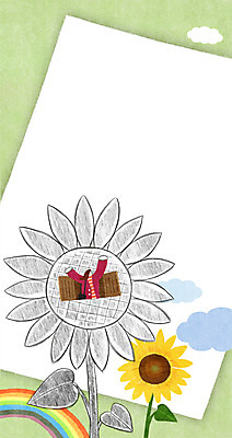 PSD 구름 여자 무지개 일러스트 창문 해바라기 한명 성인 희망 프레임일러스트 국내일러스트 자연요소 1 꽃 감정 프레임 사람 파일형식