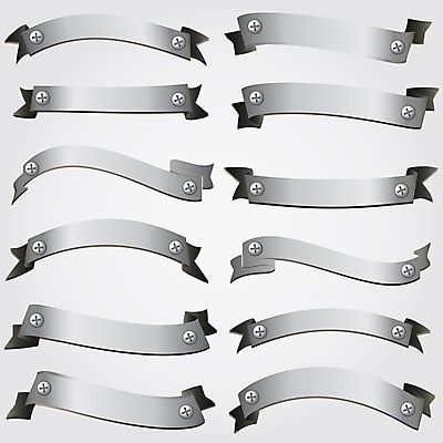 EPS 해외이미지 디자인 리본 스티커 일러스트 사람없음 세트 라벨 공백 회색 나사 해외202004 해외일러스트 컬러 프레임 공구 파일형식 벡터 이미지허브