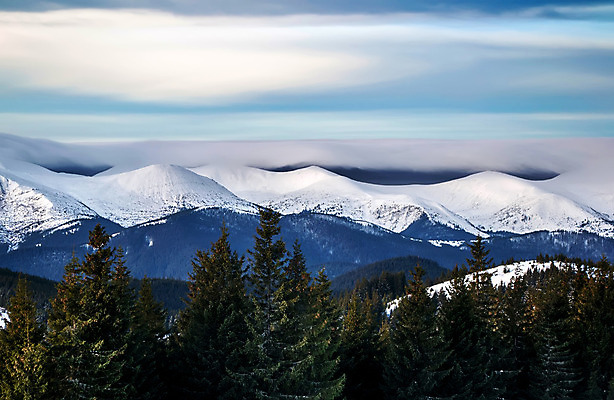 포토 JPG 해외이미지 나무 구름 겨울 자연 하늘 아침 날씨 산 파노라마 풍경 사람없음 야외 초록색 물 얼음 어둠 등산 추위 흰색 소나무 정상 매끈함 숲 언덕 휴양지 산등성이 서리 멀리 스카이라인 깊이 우크라이나 절정 눈내림 수평선 해외202004 해외포토 주간 자연요소 식물 계절 유럽 컬러 눈_날씨 촬영기법 트래킹 장소 감각 생태계 파일형식 이미지허브