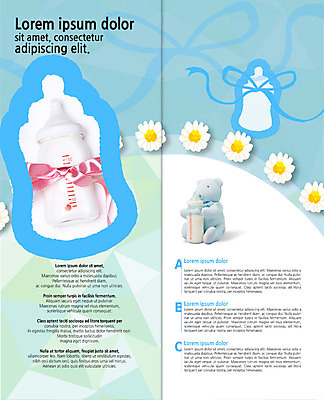 PSD 템플릿 편집 표지디자인 북디자인 출판디자인 꽃 리본 내지 리플렛 2단접지 북커버 팜플렛 사람없음 라이프 임신 곰인형 아기용품 육아 출산 젖병 이미지템플릿 식물 인형 생활 오브젝트 파일형식