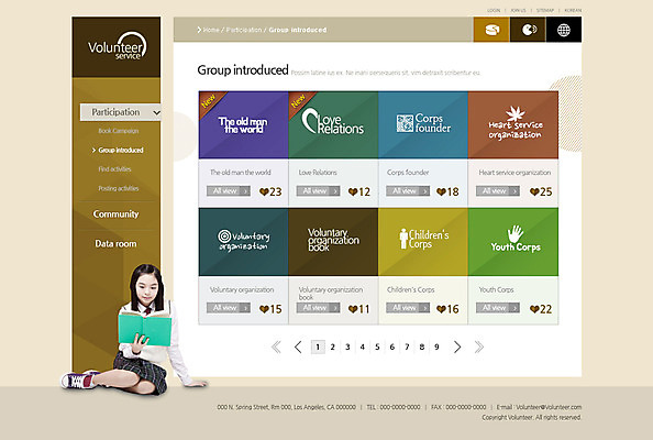PSD 템플릿 학생 여자 웹템플릿 사이트템플릿 서브 한명 책 독서 홈페이지 홈페이지시안 한국인 자원봉사자 사회복지 이미지템플릿 1 사람 동양인 복지 파일형식