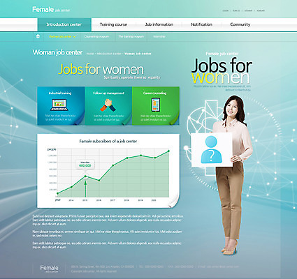 PSD 템플릿 여자 웹템플릿 사이트템플릿 서브 한명 성인 홈페이지 홈페이지시안 한국인 구직 비즈니스우먼 사회복지 이미지템플릿 1 컨셉 비즈니스 사람 동양인 직장인 복지 파일형식