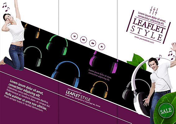 PSD 서양인 템플릿 편집 표지디자인 북디자인 출판디자인 여자 표지 남자 리플렛 북커버 음표 3단접지 이벤트 팜플렛 20대 성인 두명 쇼핑 세일 점프 헤드폰 음악감상 춤 이미지템플릿 외국인 기호 음악 음향기기 모션 문화예술 사람 청년 감상 파일형식