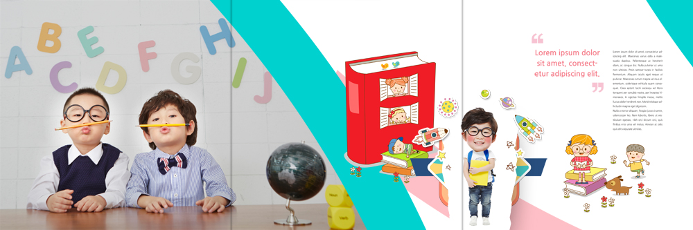 전신 PSD 템플릿 편집 표지디자인 북디자인 알파벳 출판디자인 어린이교육 교육 내지 안경 어린이 리플렛 북커버 3단접지 영어교육 서기 소녀 소년 팜플렛 여러명 상반신 책 연필 지구본 유치원 한국인 로켓 강아지 반려 이미지템플릿 영어 잡화 여자 남자 다수 모션 학용품 사람 동양인 반려동물 필기구 개 파일형식