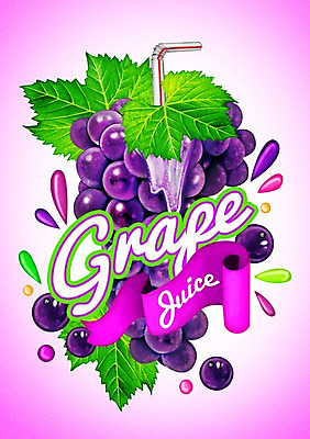 PSD 음료 과일 일러스트 포도 빨대 사람없음 라벨 주스 물방울 포도주스 국내일러스트 프레임 과일주스 파일형식