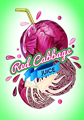 PSD 음료 채소 일러스트 빨대 사람없음 라벨 주스 물방울 야채즙 적양배추 국내일러스트 프레임 즙 양배추 파일형식