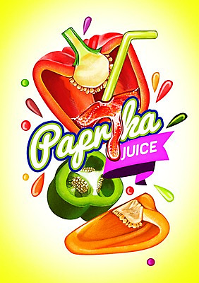 PSD 음료 채소 일러스트 파프리카 빨대 사람없음 라벨 주스 물방울 야채즙 국내일러스트 프레임 즙 파일형식