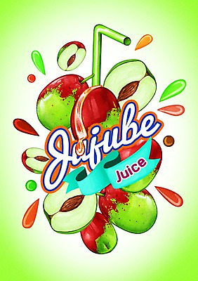 PSD 음료 일러스트 빨대 사람없음 라벨 주스 물방울 대추 국내일러스트 프레임 파일형식