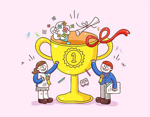 학생 여자 남자 교복 꽃다발 일러스트 졸업 청소년 새출발 새로움 졸업식 졸업생 두명 책 연필 졸업장 트로피 설레임 국내일러스트 AI파일 옷 교육 꽃 감정 컨셉 학용품 사람 필기구 상_우승 출발 파일형식 벡터