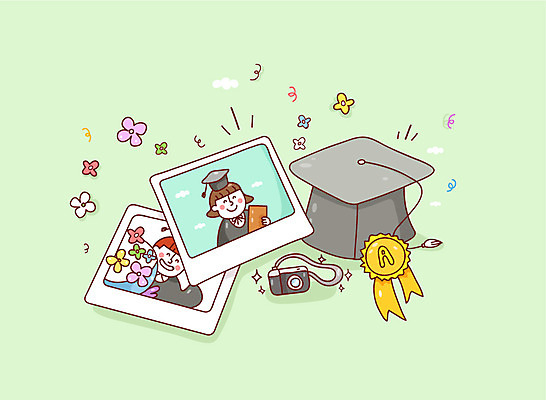 학생 여자 남자 꽃 교복 꽃다발 일러스트 학사모 졸업 청소년 새출발 새로움 졸업식 졸업생 두명 카메라 졸업가운 졸업장 폴라로이드사진 졸업사진 설레임 국내일러스트 AI파일 식물 모자_잡화 옷 교육 감정 컨셉 사람 전자제품 가운 출발 폴라로이드 파일형식 벡터