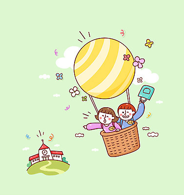 구름 학생 여자 남자 꽃잎 어린이 일러스트 학교 새출발 새로움 초등학교 두명 열기구 입학 입학식 설레임 신발주머니 입학생 국내일러스트 AI파일 자연요소 교육 꽃 감정 컨셉 가방 항공교통 사람 출발 파일형식 벡터