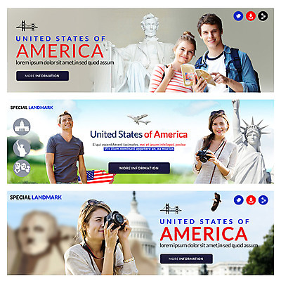 PSD 외국인 템플릿 배너 여자 남자 여행 웹템플릿 비행기 여러명 성인 카메라 미국 성조기 자유의여신상 독수리 랜드마크 링컨기념관 이벤트배너 웹배너 이미지템플릿 다수 북아메리카 항공교통 조류 대중교통 사람 인종 전자제품 세계문화유산 국기 기념관 파일형식
