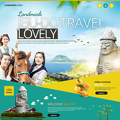 PSD 나무 템플릿 여자 여행 웹템플릿 귤 이벤트페이지 이벤트 성인 세명 제주도 한국인 말_동물 승마 돌하르방 랜드마크 제주도여행 이미지템플릿 식물 스포츠 과일 포유류 한국 사람 동양인 페이지 파일형식