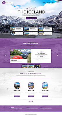 PSD 템플릿 여행 웹템플릿 자연 하늘 사이트템플릿 산 아이슬란드 초원 사람없음 홈페이지 홈페이지시안 폭포 랜드마크 원페이지 이미지템플릿 유럽 생태계 파일형식