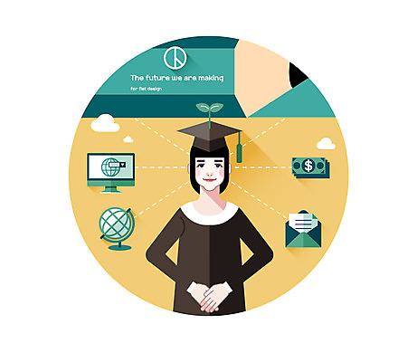 구름 여자 지폐 일러스트 학사모 졸업 미래 편지봉투 한명 성인 연필 지구본 새싹 모니터 발전 플랫 투표 선거 정치 국내일러스트 AI파일 자연요소 식물 모자_잡화 1 교육 컨셉 돈 학용품 봉투 사람 컴퓨터 필기구 민주주의 편지 파일형식 벡터