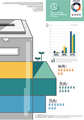 도형 일러스트 그래프 미래 사람모양 사람없음 새싹 인포그래픽 발전 투표 선거 투표함 정치 국내일러스트 AI파일 모양 식물 컨셉 민주주의 파일형식 벡터