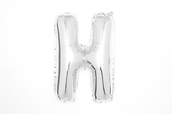 포토 JPG 스튜디오촬영 문자 알파벳 영어 기념일 대문자 누끼 이벤트 사람없음 파티 은색 파티용품 풍선 H 헬륨 국내포토 컬러 실내 원소 이벤트용품 파일형식