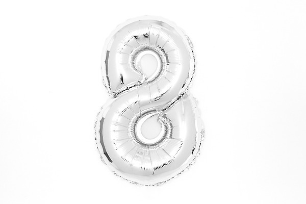 포토 JPG 스튜디오촬영 문자 기념일 누끼 이벤트 사람없음 숫자 파티 은색 8 파티용품 아라비아숫자 풍선 헬륨 국내포토 컬러 실내 원소 이벤트용품 파일형식