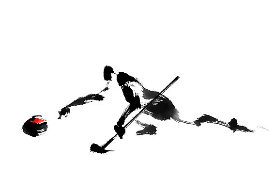 전신 PSD 스포츠 일러스트 캘리그라피 운동선수 한명 사람 컬링 컬링선수 국내일러스트 1 겨울스포츠 파일형식