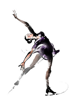 전신 PSD 여자 스포츠 포즈 일러스트 캘리그라피 운동선수 한명 서기 사람 피겨스케이팅 피겨스케이터 국내일러스트 1 모션 스케이팅 스케이터 파일형식