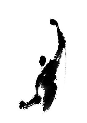 PSD 일러스트 비즈니스 캘리그라피 한명 사람 상반신 손들기 파이팅 국내일러스트 1 모션 파일형식