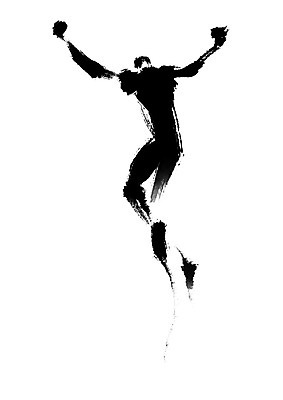 전신 PSD 일러스트 비즈니스 캘리그라피 한명 사람 손들기 점프 국내일러스트 1 모션 파일형식