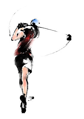 전신 PSD 여자 스포츠 골프 일러스트 캘리그라피 운동선수 한명 서기 골퍼 스윙 국내일러스트 1 포즈 모션 사람 구기 파일형식