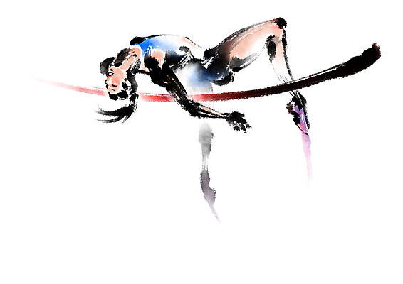 전신 PSD 여자 스포츠 일러스트 캘리그라피 한명 성인 점프 장대 장대높이뛰기 국내일러스트 1 모션 사람 육상스포츠 파일형식