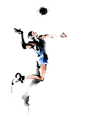 전신 PSD 스포츠 일러스트 캘리그라피 운동선수 한명 사람 점프 배구 배구선수 배구공 스파이크 국내일러스트 1 스포츠용품 공 모션 구기 파일형식