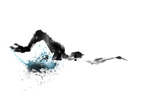 PSD 스포츠 일러스트 캘리그라피 운동선수 한명 사람 상반신 수영 수영선수 여름스포츠 자유형 국내일러스트 1 수상스포츠 파일형식 여름_계절