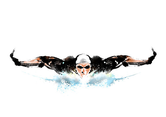 PSD 스포츠 일러스트 캘리그라피 운동선수 한명 사람 상반신 수영 수영선수 여름스포츠 접영 국내일러스트 1 수상스포츠 파일형식 여름_계절