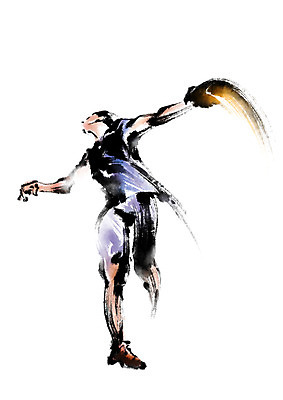 전신 PSD 스포츠 일러스트 캘리그라피 운동선수 한명 서기 사람 원반 원반던지기 국내일러스트 1 스포츠용품 모션 파일형식