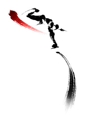 전신 PSD 스포츠 일러스트 캘리그라피 운동선수 한명 사람 점프 장대 육상선수 장대높이뛰기 국내일러스트 1 모션 육상스포츠 파일형식